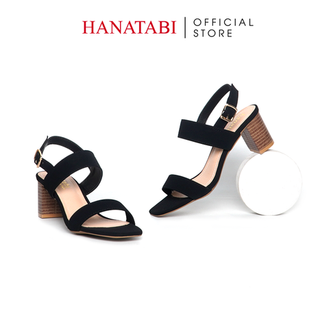 Giày Sandal Nữ Cao Gót 5cm_7cm Hanatabi Quai Ngang Mũi Vuông Hậu Khóa Sau Đế TA Bigsize (35-41) Mã HNSDG5F1202