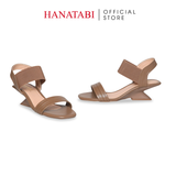 Giày Sandal Nữ Đế Xuồng Siêu Nhẹ 5cm Hanatabi Quai Ngang Hậu Thun Bigisze (35-41) Mã HNSDG5F1260
