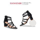 Giày Sandal Nữ Gót Cao 5cm_7cm Hanatabi Quai Đan Khóa Kéo Đế TA Bigsize (35-41) Mã HNSDG7F1063