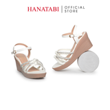 Giày Sandal Nữ Đế PU Siêu Nhẹ Cao 7cm Hanatabi Quai Ngang Hậu C (35-39) Mã HNSD7F1184