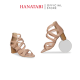 Giày Sandal Nữ Cao Gót 5cm_7cm Hanatabi QuaiĐan Khóa Kéo ĐếTA Cao Cấp Bigsize (35-41) Mã HNSDK7F1034