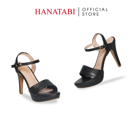 giày sandal nữ cao gót 5cm Hanatabi quai ngang mũi vuông hậu C đế TA bigsize (35-41) mã HNSDG5F871