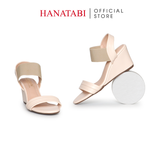 Giày Sandal Nữ Đế Xuồng TA Chống Trơn Trượt Cao 7cm Hanatabi Quai Ngang Hậu Thun (35-39) Mã HNSDX7F1238