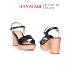 Giày Sandal Nữ Đế PU Siêu Nhẹ Cao 9cm Hanatabi Quai Ngang 1 Xếp Hậu C (35-39) Mã HNSDG9F1250