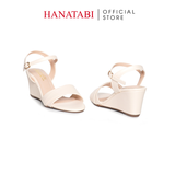 Giày Sandal Nữ Đế Xuồng TA Cao Cấp Cao 7cm Hanatabi Quai Ngang 2 Xếp Hậu C (35-39) Mã HNSDX7F1210