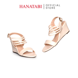 Giày Sandal Nữ Đế Xuồng TA Chống Trượt Cao 7cm Hanatabi Quai Ngang Hậu Thun (35-39) Mã HNSDX7F1239