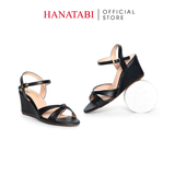 Giày Sandal Nữ Đế Xuồng TA Chống Trơn Trượt Cao 7cm Hanatabi Quai Chéo Hậu C (35-39) Mã HNSDX7F1212