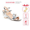 Giày Sandal Nữ Cao Gót 5cm Hanatabi Quai Ngang Mũi Vuông Hậu C Đế TA Bigsize (35-41) Mã HNSDG5F1087