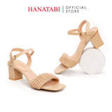 Giày Sandal Nữ Cao Gót 3cm_5cm_7cm Hanatabi Quai Bèo Mũi Vuông Hậu C Đế TA Bigsize (35-41) Mã HNSDG5F920