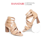 Giày Sandal Nữ Cao Gót 5cm_7cm Hanatabi QuaiĐan Khóa Kéo ĐếTA Cao Cấp Bigsize (35-41) Mã HNSDK7F1082