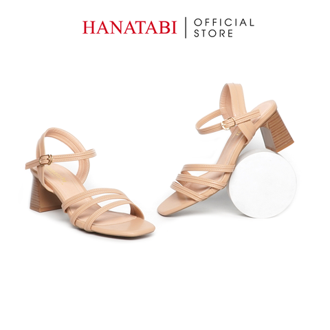 Giày Sandal Nữ Cao Gót 5cm_7cm Hanatabi Quai Chéo Mũi Vuông Hậu C Đế TA Bigsize (35-41) Mã HNSDG7F1117