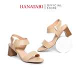 Giày Sandal Nữ Cao Gót 5cm_7cm Hanatabi Quai Ngang Khóa Kéo Đế TA Bigsize (35-41) Mã HNSDG5F1040