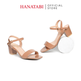 Giày Sandal Nữ Cao Gót 5cm Hanatabi Quai Ngang Mũi Vuông Hậu C Đế TA Bigsize (35-41) Mã HNSDG5F1087