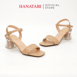 Giày Sandal Nữ Cao Gót Mika 5cm Hanatabi Quai Ngang Mũi Vuông Đế TA Bigsize (35-41) Mã HNSDG869