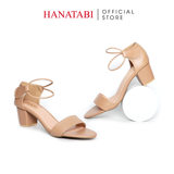 giày sandal nữ gót cao 3cm Hanatabi quai ngang hậu chụp đế TA bigsize (35-41) mã HNSDX3F592
