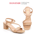 Giày Sandal Nữ Cao Gót 3cm_5cm_7cm Hanatabi Quai Ngang Mũi Vuông Hậu Thun ĐếTA Bigsize(35-41) mã HNSDT5F775