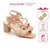 Giày Sandal Nữ Cao Gót 3cm_5cm_7cm Hanatabi Quai Chéo Mũi Vuông Hậu C Đế TA Bigsize (35-41) Mã HNSDT5F855
