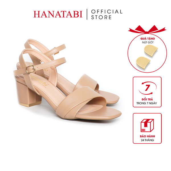 Giày Sandal Nữ Cao Gót 3cm_5cm Hanatabi Quai 1 Xếp Mũi Vuông HậuC Đế TA Bigsize(35-41) Mã HNSDG5F862