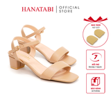 Giày Sandal Nữ Cao Gót 3cm_5cm Hanatabi Quai Ngang Mũi Vuông HậuC Đế TA Bigsize(35-41) Mã HNSDG3F875