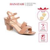 Giày Sandal Nữ Cao Gót 5cm Hanatabi Quai Ngang Mũi Vuông Hậu C Đế TA Bigsize (35-41) Mã HNSDG5F1087