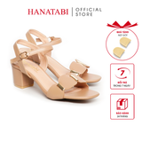 Giày Sandal Nữ Cao Gót 3cm_5cm_7cm Hanatabi Quai Ngang Mũi Vuông Hậu C Đế TA Bigsize (35-41) Mã HNSDG5F997