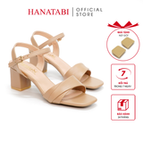 Giày Sandal Nữ Cao Gót 3cm_5cm Hanatabi Quai 2 Xếp Mũi Vuông Hậu C Đế TA Bigsize (35-41) Mã HNSDG5F864