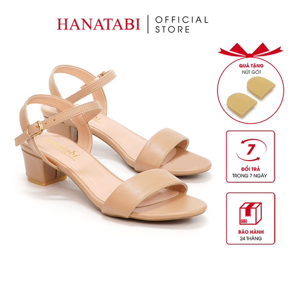 Giày Sandal Nữ Cao Gót 3cm_5cm Hanatabi Quai Ngang Hậu C Đế TA Cao Cấp Bigsize (35-41) Mã NHSDH3F169