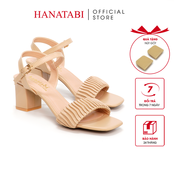 Giày Sandal Nữ Cao Gót 3cm_5cm_7cm Hanatabi Quai Bèo Mũi Vuông Hậu C Đế TA Bigsize (35-41) Mã HNSDG5F920