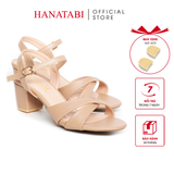 Giày Sandal Nữ Cao Gót 3cm_5cm_7cm Hanatabi Quai Chéo Hậu C Đế TA Bigsize (35-41) Mã HNSDG357F1007