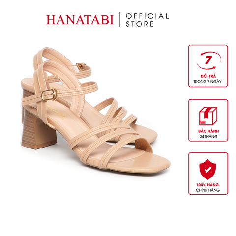 Giày Sandal Nữ Cao Gót 5cm_7cm Hanatabi Quai Chéo Mũi Vuông Hậu C Đế TA Bigsize (35-41) Mã HNSDG7F1117
