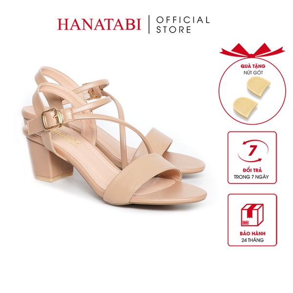 Giày Sandal Nữ Cao Gót 3cm_5cm_7cm Hanatabi Quai Ngang Hậu C Đế TA Cao Cấp Bigsize (35-41) Mã HNSDG7F893