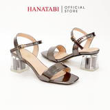 Giày Sandal Nữ Cao Gót Mika 5cm Hanatabi Quai Ngang Mũi Vuông Đế TA Bigsize (35-41) Mã HNSDG869
