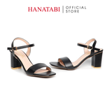 giày sandal nữ cao gót 7cm Hanatabi quai ngang mũi vuông hậu c đế TA bigsize (35-41) mã HNSDG7F876