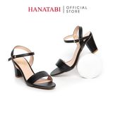 Giày Sandal Nữ Cao Gót 7cm Hanatabi Quai Ngang Hậu C Đế TA Cao Cấp Bigisze (35-41) Mã HNSDG7F616