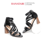 Giày Sandal Nữ Cao Gót 5cm_7cm Hanatabi QuaiĐan Khóa Kéo ĐếTA Cao Cấp Bigsize (35-41) Mã HNSDK7F1082