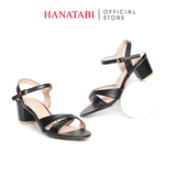 Giày Sandal Nữ Cao Gót 3cm_5cm_7cm Hanatabi Quai Chéo Hậu C Đế TA Bigsize (35-41) Mã HNSDG357F1007