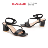 Giày Sandal Nữ Cao Gót 3cm_5cm_7cm Hanatabi Quai Ngang Mũi Vuông Hậu Thun ĐếTA Bigsize(35-41) mã HNSDT5F775