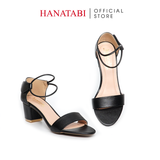 giày sandal nữ gót cao 3cm Hanatabi quai ngang hậu chụp đế TA bigsize (35-41) mã HNSDX3F592