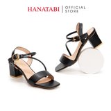 Giày Sandal Nữ Cao Gót 3cm_5cm_7cm Hanatabi Quai Ngang Mũi Vuông Hậu C ĐếTA Bigsize (35-41) Mã HNSDG3F895