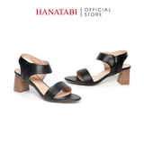 Giày Sandal Nữ Cao Gót 5cm_7cm Hanatabi Quai Ngang Khóa Kéo Đế TA Bigsize (35-41) Mã HNSDG5F1040
