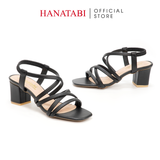 Giày Sandal Nữ Cao Gót 3cm_5cm_7cm Hanatabi Quai Chéo Mũi Vuông Hậu Thun ĐếTA Bigsize (35-41) Mã HNSDT5F857