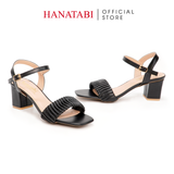 Giày Sandal Nữ Cao Gót 3cm_5cm_7cm Hanatabi Quai Bèo Mũi Vuông Hậu C Đế TA Bigsize (35-41) Mã HNSDG5F920