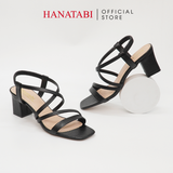 Giày Sandal Nữ Cao Gót 3cm_5cm_7cm Hanatabi Quai Chéo Mũi Vuông Hậu C ĐếTA Bigsize (35-41) Mã HNSDT5F856