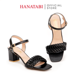 Giày Sandal Nữ Cao Gót 3cm_5cm_7cm Hanatabi Quai Bèo Mũi Vuông Hậu C Đế TA Bigsize (35-41) Mã HNSDG5F920