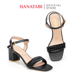 Giày Sandal Nữ Cao Gót 3cm_5cm_7cm Hanatabi Quai Bèo Mũi Vuông HậuC ĐếTA Bigsize(35-41)Mã HNSDG5F917