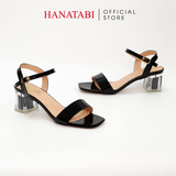 Giày Sandal Nữ Cao Gót Mika 5cm Hanatabi Quai Ngang Mũi Vuông Đế TA Bigsize (35-41) Mã HNSDG869