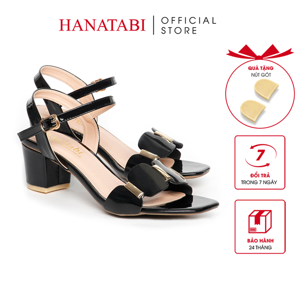 Giày Sandal Nữ Cao Gót 3cm_5cm_7cm Hanatabi Quai Ngang Mũi Vuông Hậu C Đế TA Bigsize (35-41) Mã HNSDG5F998