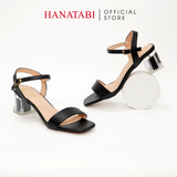 Giày Sandal Nữ Cao Gót Mika 5cm Hanatabi Quai Ngang Mũi Vuông Đế TA Bigsize (35-41) Mã HNSDG869