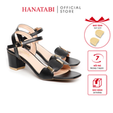 Giày Sandal Nữ Cao Gót 3cm_5cm_7cm Hanatabi Quai Ngang Mũi Vuông Hậu C Đế TA Bigsize (35-41) Mã HNSDG5F997
