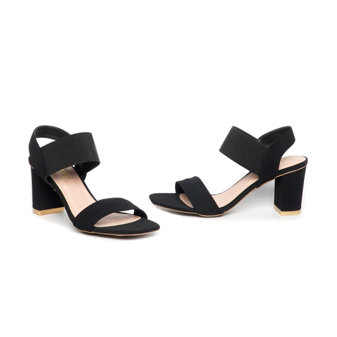 Giày Sandal Nữ Gót Cao 7cm Hanatabi Quai Ngang Mũi Vuông Hậu Thun Đế TA Bigsize(35-41) Mã HNSD7F1153